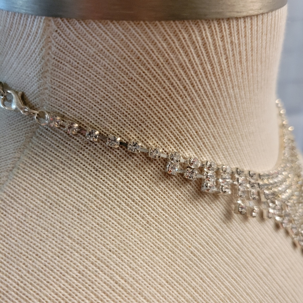 Rhinestone Collar Statement Necklace - image 3